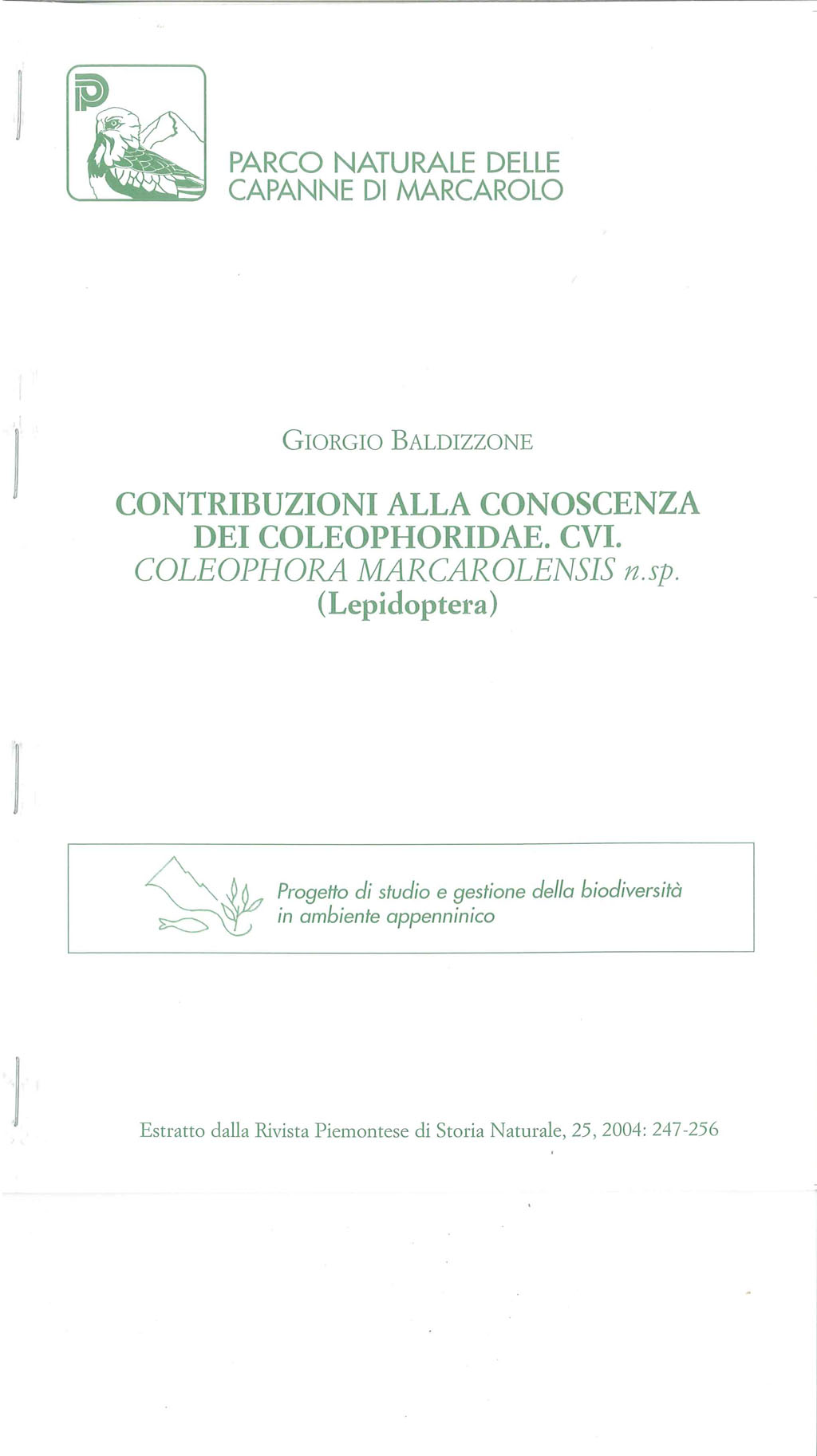 Pubblicazione Coleofora marcarolensis